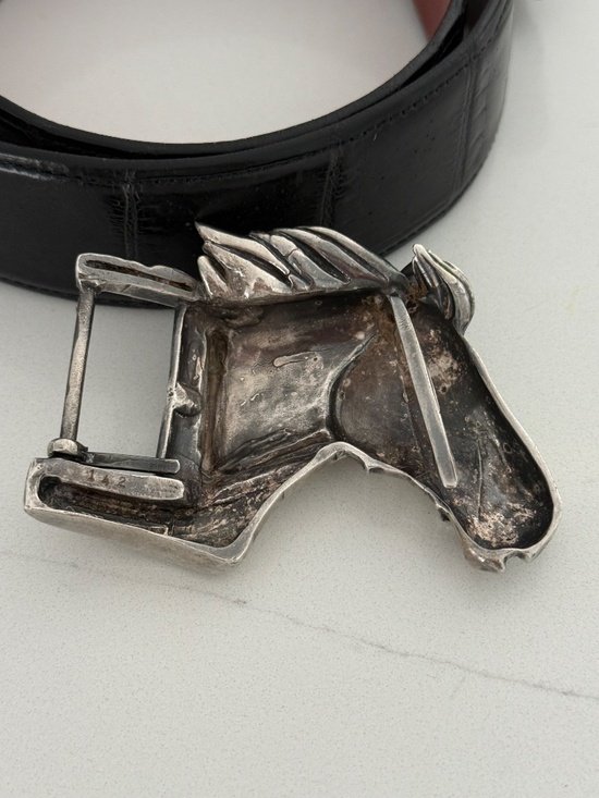 Barry Kieselstein-Cord Sterling Silver Horse House of Felming Alligator Belt main image 5